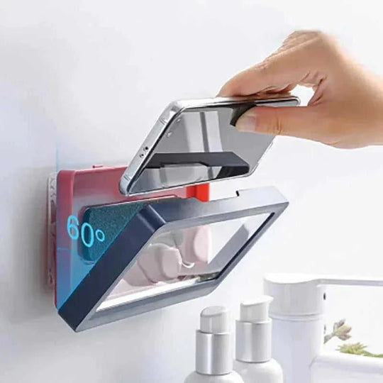 touch screen shower phone holder | anti-fog bathroom phone case | wall mounted waterproof phone shell | ultrasonic cleaning