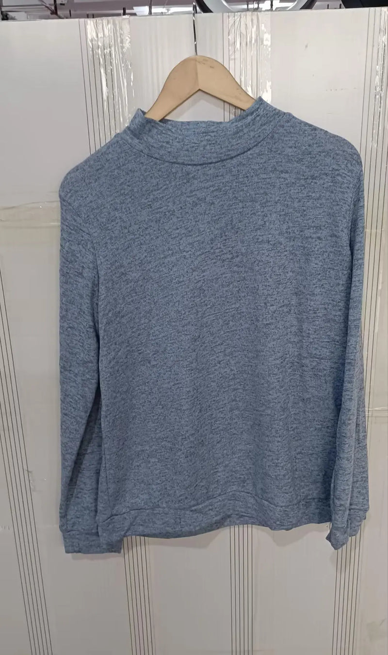 Fashion Long Sleeve Pullover Sweater Fall And Winter Fashion Solid Color Knitted Tops For Women Clothing Meifu Market