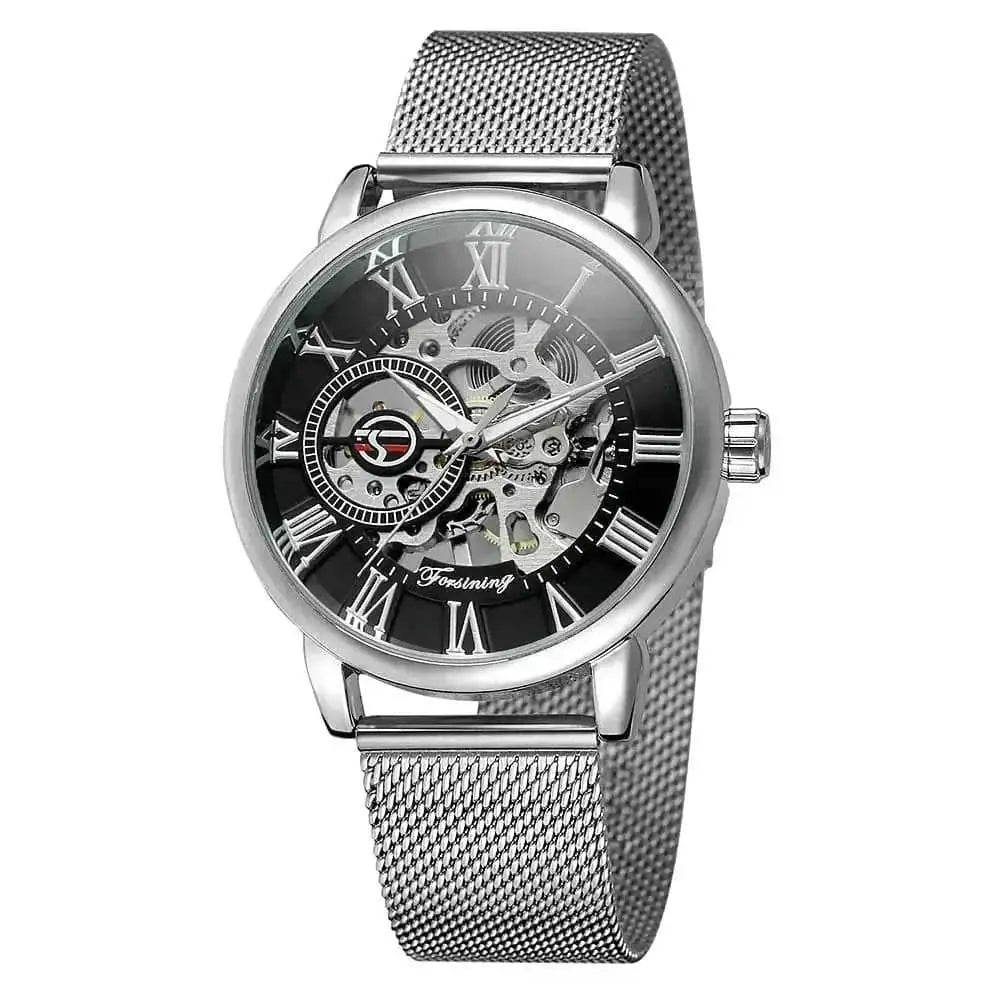 automatic mechanical movement | stainless steel case | business casual timepiece | ultrasonic cleaning