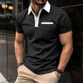 slim fit polo shirt for men | breathable cotton blend fabric | short sleeve t-shirt with pocket | energy saving