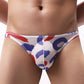 Men's Underwear Mesh Floral Print Small Briefs Color Ink Shorts Meifu Market