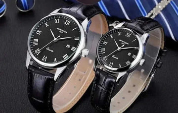 Sanda Korean Fashion Watch – Genuine Leather Strap Quartz Unisex, 4 Colors × 2 Sizes