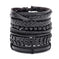 genuine leather bracelet | adjustable woven bracelet | multi-layer charm bracelet | energy saving
