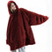 double-sided fleece hoodie | oversized pocket sweatshirt | wearable blanket hoodie | energy saving