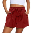 elastic waist shorts for women | drawstring casual shorts | summer solid color shorts | ultrasonic cleaning