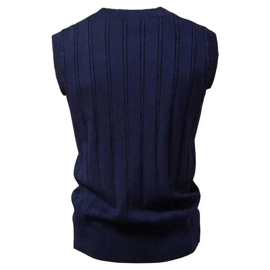 merino wool sweater vest | slim fit waistcoat | breathable knit fabric | energy saving