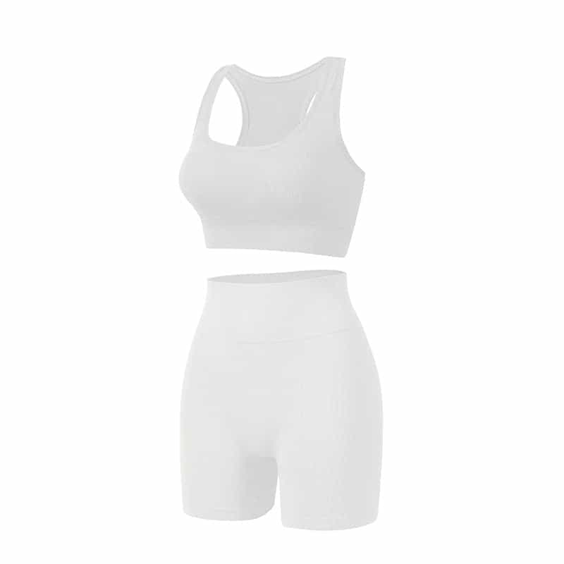 Women's Wireless Sports Yoga Bra And Shorts Suit Meifu Market