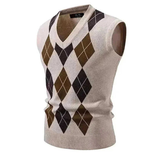 mens plaid pullover sweater | soft cotton blend fabric | long sleeve casual sweater | ultrasonic cleaning
