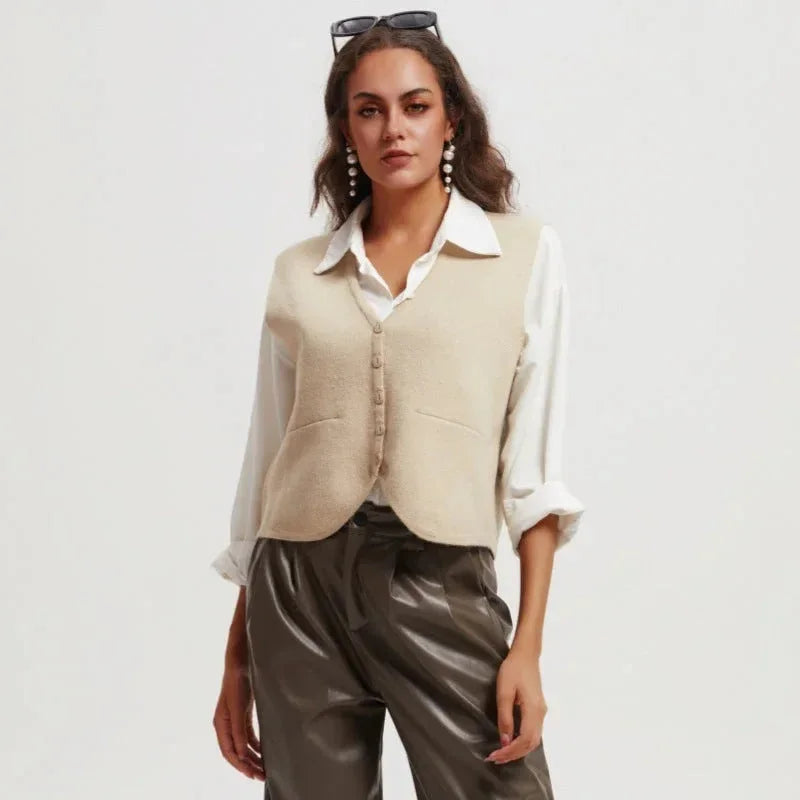 wool blend cardigan | cropped knit sweater | vintage button front | ultrasonic cleaning