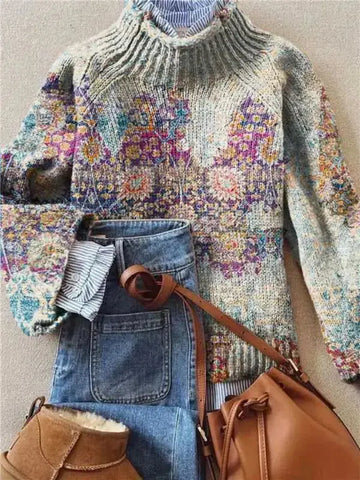 New Christmas Abstract Printing Casual Cloak Coat Cardigan Meifu Market