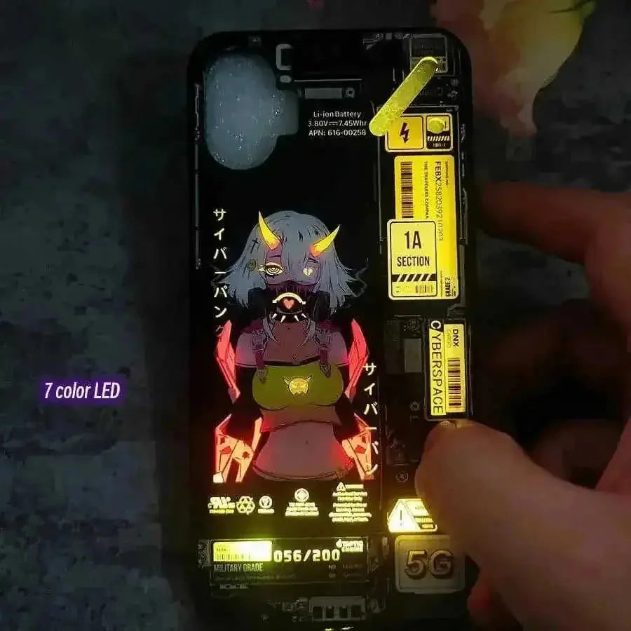 led back cover case | tempered glass protection | wireless charging compatible | energy saving