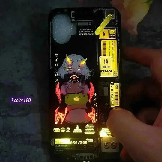 led back cover case | tempered glass protection | wireless charging compatible | energy saving