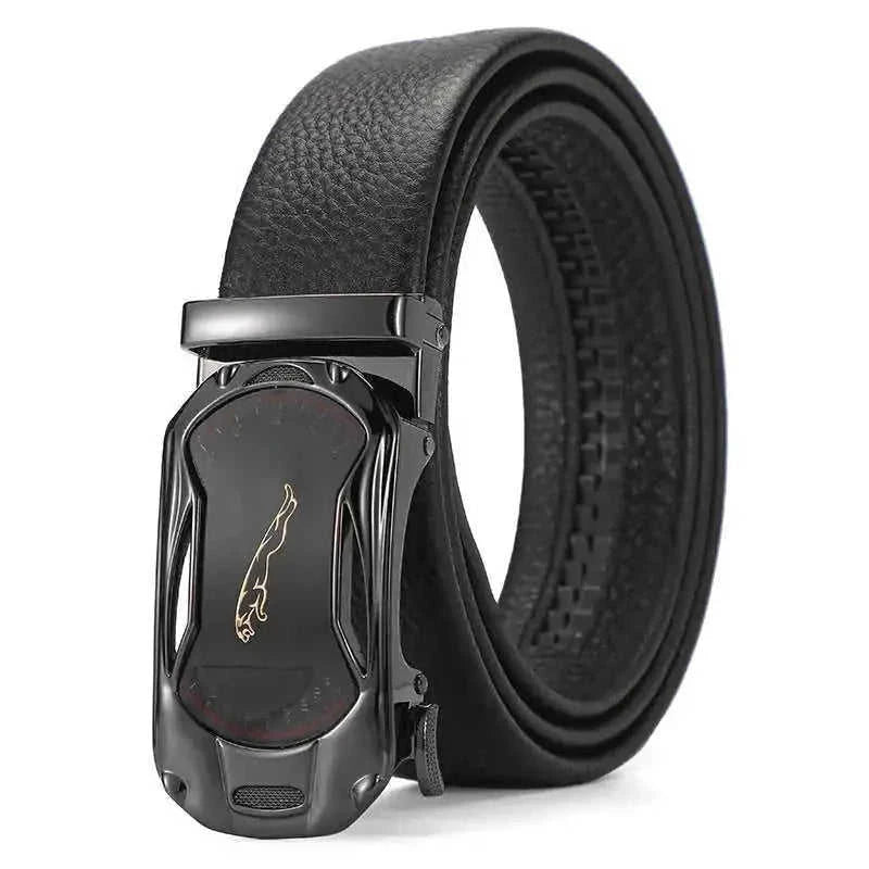 Genuine Leather Automatic Pure Leather Belt Boys Style 10 - styled golf belt men's genuine leather automatic buckle belt p...