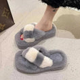 cross-strap fuzzy slippers | 5cm heel house shoes | plush indoor slippers women | ultrasonic cleaning