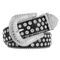 Men Women Alloy Belt Punk Rock Rivet Rhinestone meifu market