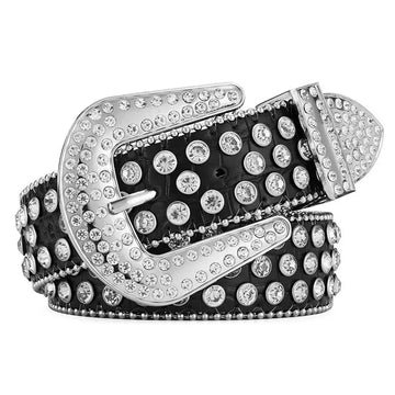 Men Women Alloy Belt Punk Rock Rivet Rhinestone meifu market
