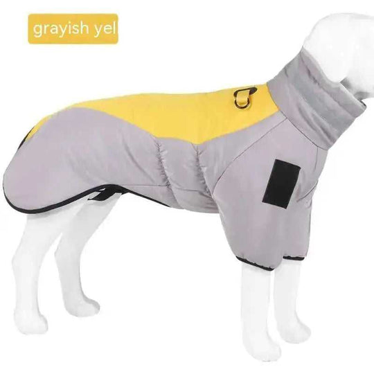 New Winter Dog Coat Waterproof Pet Clothes For Medum Large Dogs Warm Thicken Dog Vest Custome Labrador Jacket Greyish Purp...