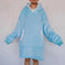 fleece-lined pullover | double layer composite fabric | thick flannel home wear | ultrasonic cleaning