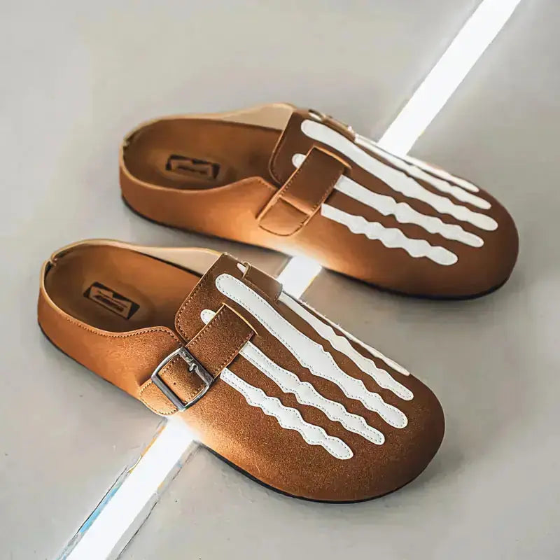 Men's Low-top Half Slippers Slip-on Lofter Board Shoes Meifu Market