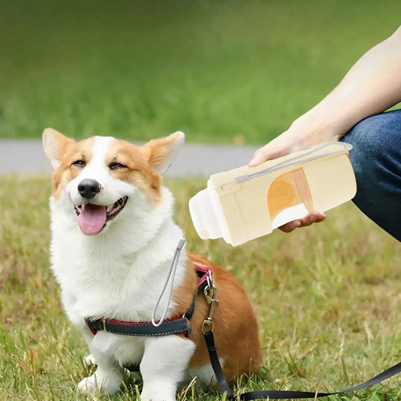 2 In 1 Travel Dog Water Bottle Pet Water Dispenser Feeder Drinking Feeder Dog Outing Water Feeder Pets Outdoor Portable Cup Pet Products Meifu Market