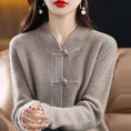 womens cashmere cardigan | chinese retro buckle cardigan | soft cashmere sweater | ultrasonic cleaning