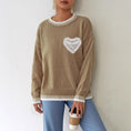 Women's Color Contrast Patchwork Pullover Loose Sweater Meifu Market