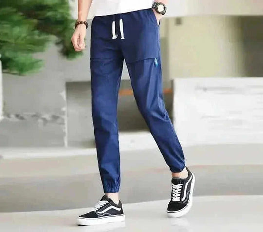 quick-dry fabric pants | elastic waistband with drawstring | lightweight athletic pants | energy saving