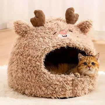 heated cat bed | orthopedic pet bed | plush cat house | energy saving