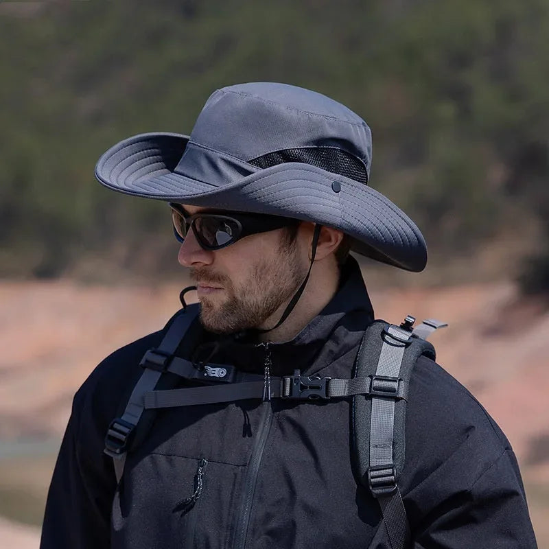 upf 50 sun hat | wide brim bucket hat | breathable fishing hat | energy saving