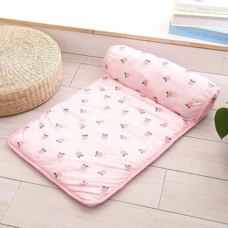 cooling dog mat for summer | breathable pet blanket | washable cat bed | energy saving