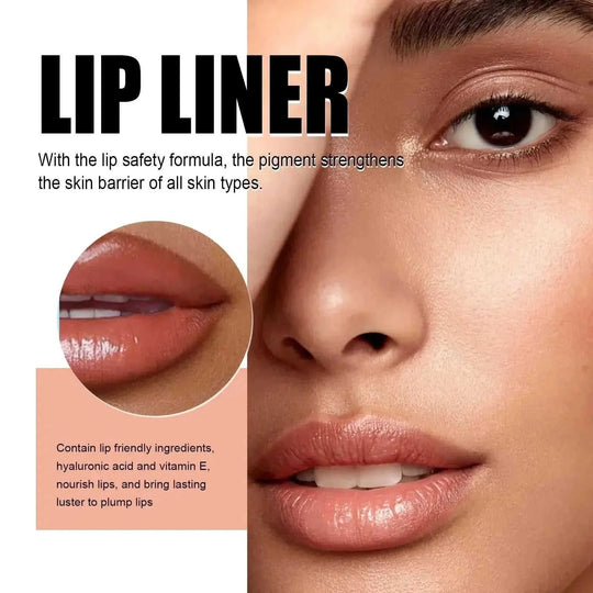 waterproof lip liner pen | long lasting lip makeup | dark brown lip liner | energy saving