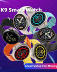 New K9 Smart Watch 1.39 Round Screen Encoder True Screw Clip Wireless Charging NFC Offline And Payment Function 