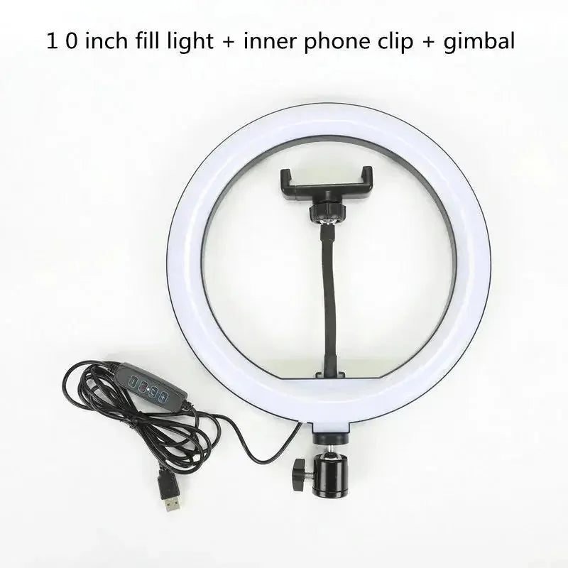 mobile phone fill light bracket | 360-degree rotation phone holder | live streaming lighting kit | energy saving