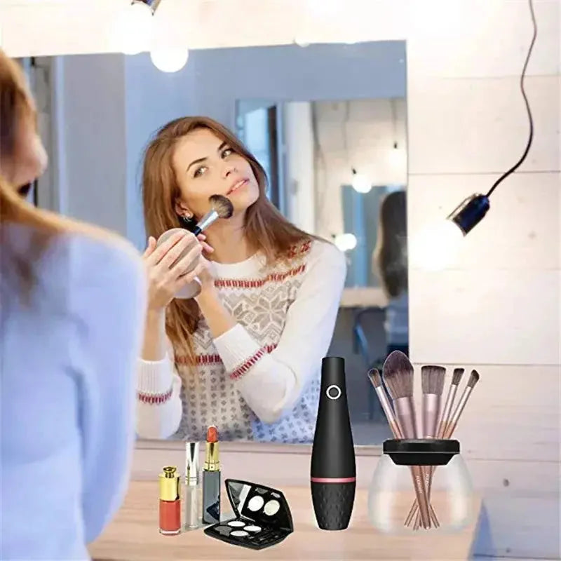 electric makeup brush cleaner | ultrasonic cleaning technology | usb rechargeable brush cleaner | energy saving
