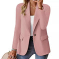 Fashion Casual Women Blazer Long-sleeved Solid Color Casual Cardigan Small Suit Jacket For Women Elegant Office Lady Outerwear Meifu Market