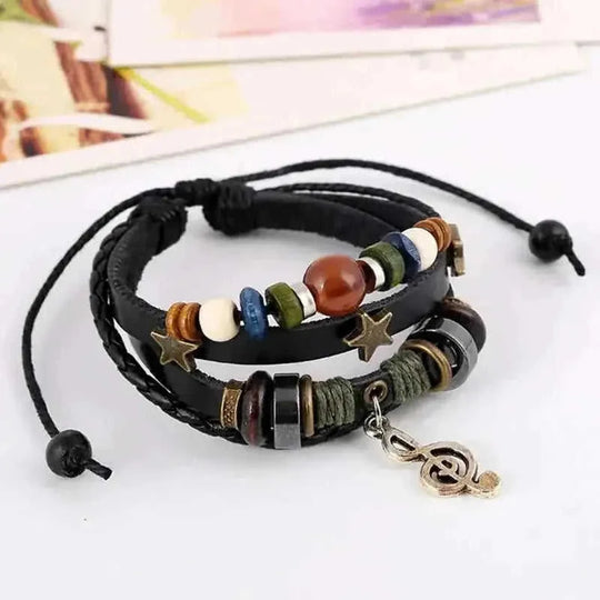 handmade leather bracelet | adjustable wrap bracelet | brown leather unisex jewelry | ultrasonic cleaning