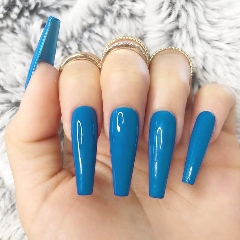press-on nails for women | coffin shaped acrylic nails | long stiletto fake nails | energy saving