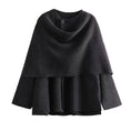 Women's Loose Casual Cape Knitted Sweater Coat Meifu Market