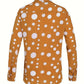 long sleeve polka dot shirt | cotton blend casual shirt | mens button down shirt | energy saving