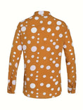 long sleeve polka dot shirt | cotton blend casual shirt | mens button down shirt | energy saving