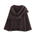 Women's Loose Casual Cape Knitted Sweater Coat Meifu Market