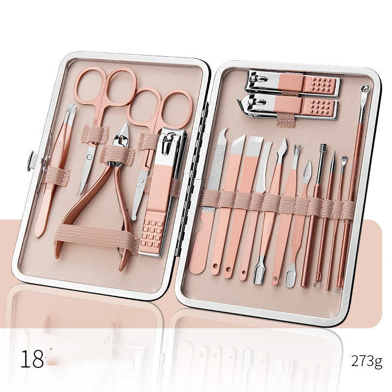 pedicure tool set for home use | heavy duty cuticle nippers | free shipping nail grooming kit | ultrasonic cleaning