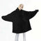double-sided fleece hoodie | oversized pocket sweatshirt | wearable blanket hoodie | energy saving