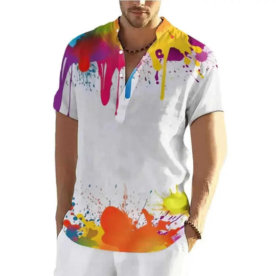 d graffiti print t-shirt | lightweight cotton tee | breathable summer shirt | ultrasonic cleaning