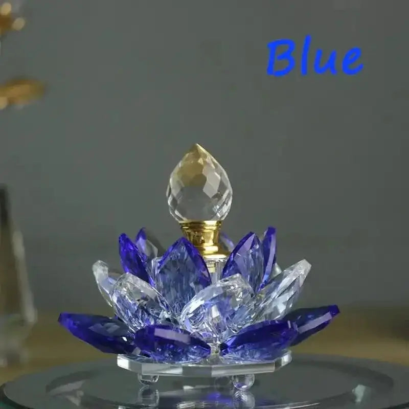 rainbow crystal perfume bottle | lotus flower oil diffuser | colorful glass perfume bottle | ultrasonic cleaning