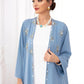 hand-stitched embroidery cardigan | lightweight travel kaftan gown | premium cotton long cardigan | energy saving