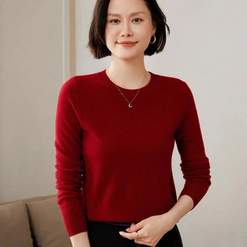 cotton-blend knit fabric | oversized fit long sleeve | breathable loose sweater | energy saving