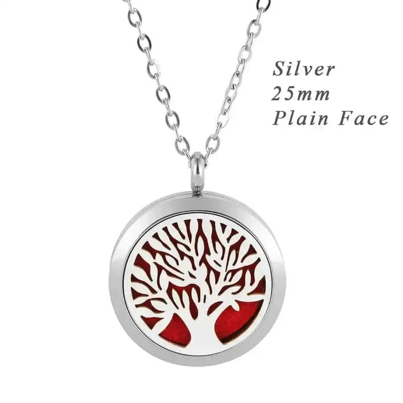 stainless steel pendant necklace | tree of life diffuser necklace | essential oil jewelry for women | ultrasonic cleaning
