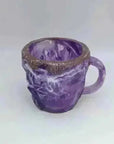 400ml Resin Crystal Coffee Mug - Elegant Mineral Design with Handle - view 36 (pattern: check)