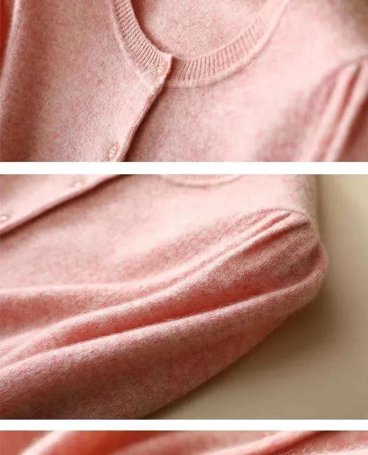 pure cashmere cardigan | high waist womens cardigan | short cashmere sweater | ultrasonic cleaning